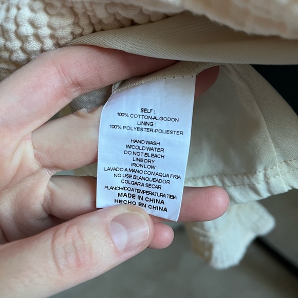 INGRID SMOCKED MINI DRESS Ivory - Picture 13 of 15